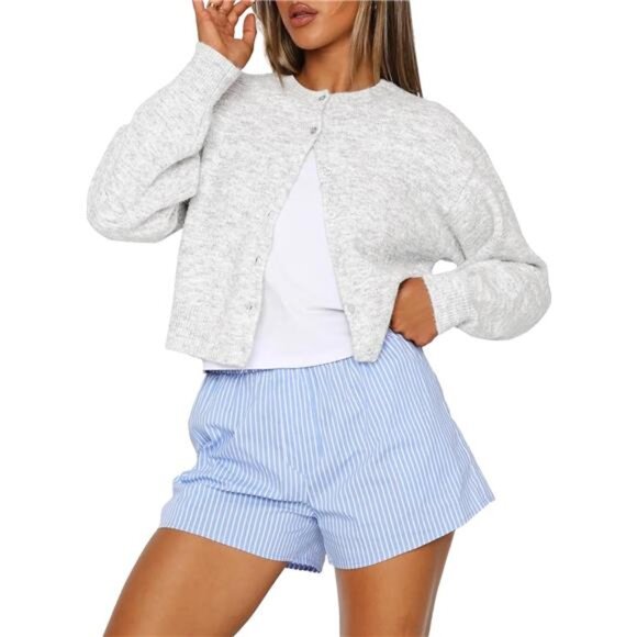 Sweaters - Cropped Cardigan Sweater